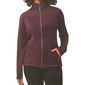 32 Degree Heat Womens Potent Purple Active Jacket Mock Neck Full-Zip Small